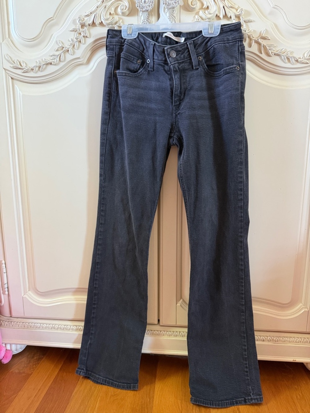 Levi’s Black Jeans 27 Gray Superlow Boot Cut Strauss stretch red tab W27 x L32 4 - Picture 15 of 15